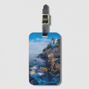 Morning Sun At Bass Harbour Lighthouse Luggage Tag