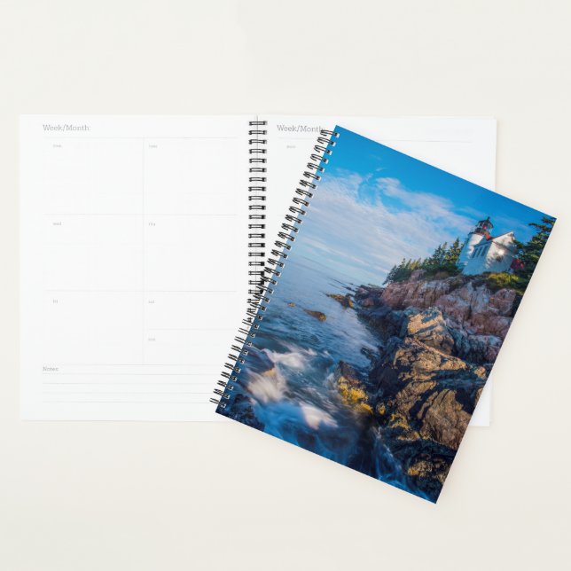 Morning Sun At Bass Harbour Lighthouse Planner (Display)