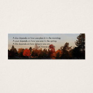 Morning sunlight, Chinese proverb bookmark