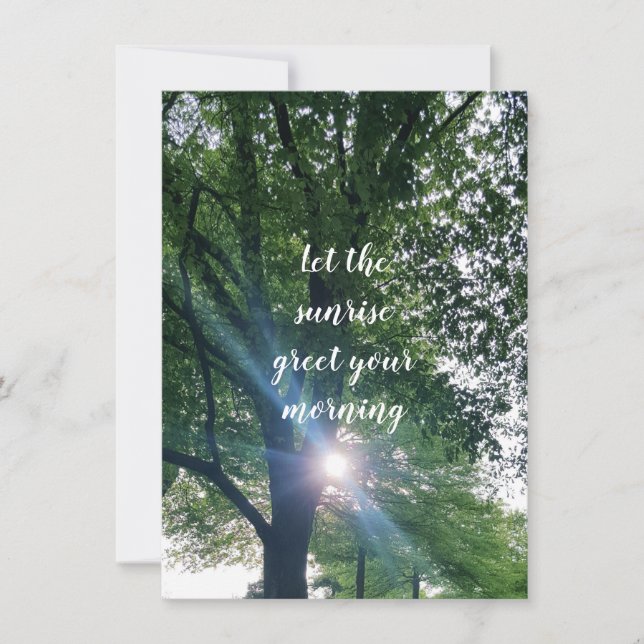 Morning Sunrise Encouraging Flat Greeting Card (Front)