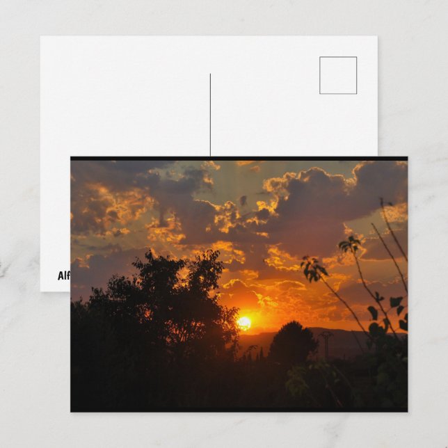 Morning Sunrise Landscape Postcard (Front/Back)