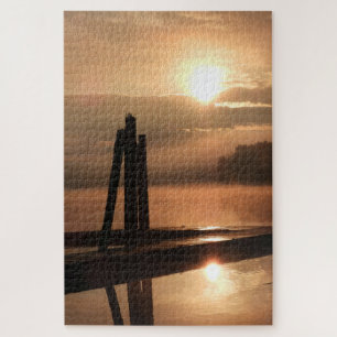 Morning Sunrise over CT River Jigsaw Puzzle