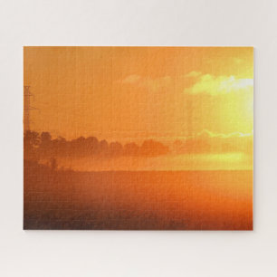 Morning Sunrise with Fog Jigsaw Puzzle