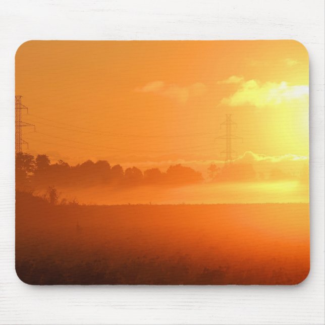 Morning Sunrise with Fog Mouse Pad (Front)