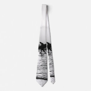 Morning Surfer Grayscale Tie