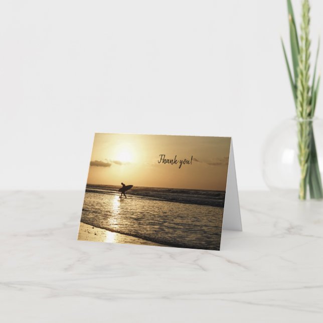 Morning Surfer Thank You Card (Front)