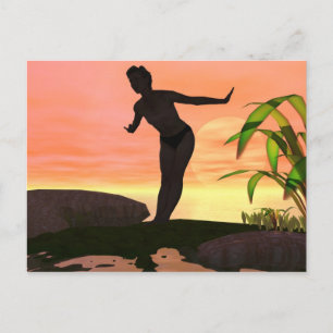 Morning Swim Postcard