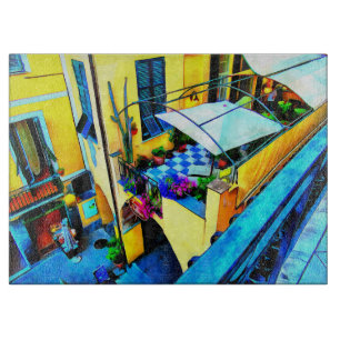 Morning View from a Cinque Terre Balcony Cutting Board