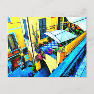 Morning View from a Cinque Terre Balcony Postcard