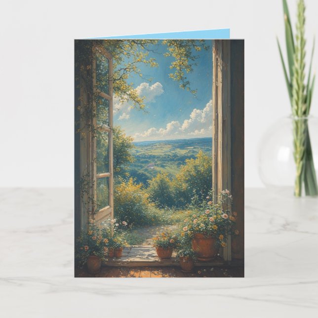 Morning View from the patio Card (Front)