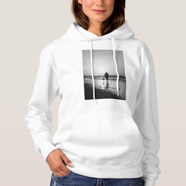 Morning Walk Grayscale Hoodie (Front)