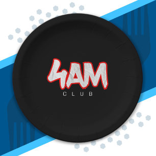 Morning Workout 4am Personal Trainer Fitness Coach Paper Plate