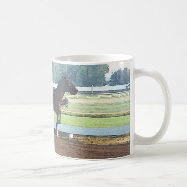 Morning workout - harness racing mug (Right)