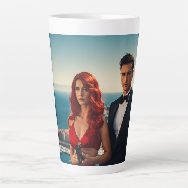 #MorningRoutineLatteMug Latte Mug (Front)