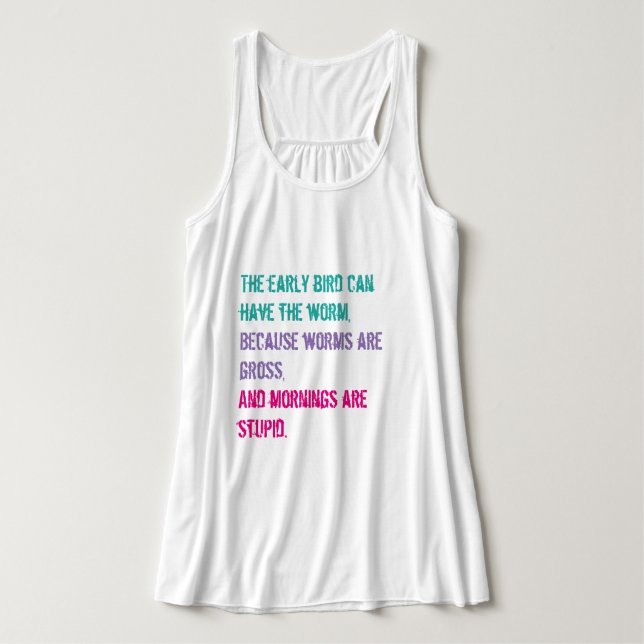 Mornings are stupid. singlet (Design Front)