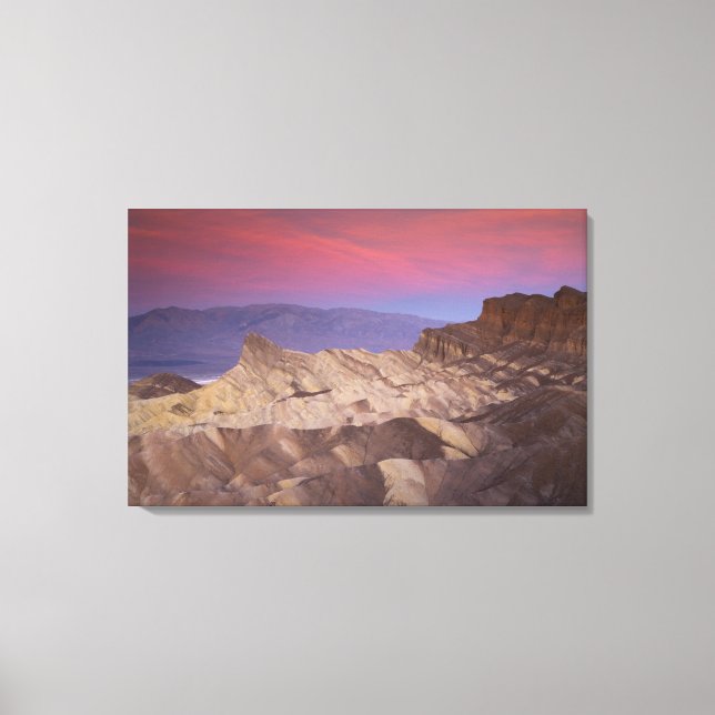 Mornings first light on  Zabriskie Point and 2 Canvas Print (Front)