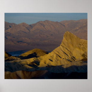Mornings first light on Zabriskie Point and 3 Poster