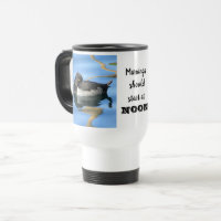 Mornings Should Start Noon Sleepy Black White Duck