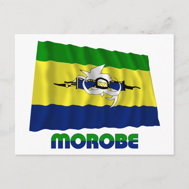 Morobe Province Waving Flag Postcard (Front)