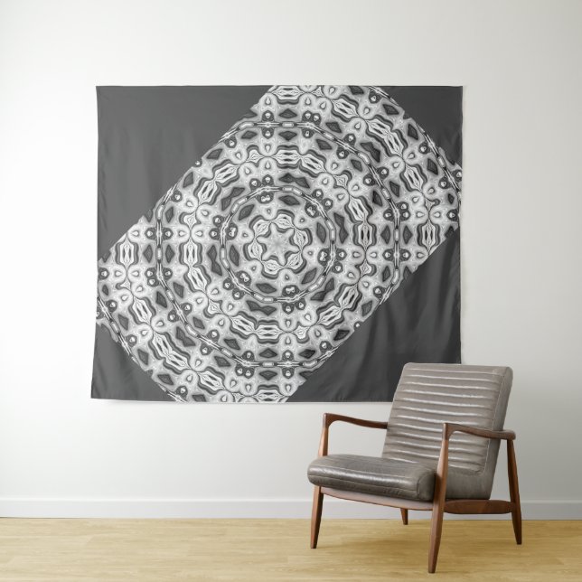 Moroccan african ethnic dark pattern kaleidoscope tapestry (In Situ (Horizontal))