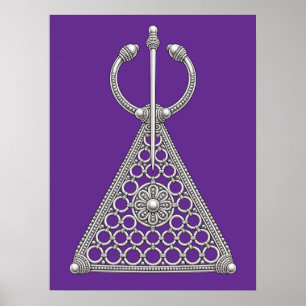 Moroccan Amazigh Fibula Traditional Jewellery Embl Poster