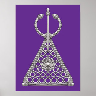 Moroccan Amazigh Fibula Traditional Jewellery Embl Poster