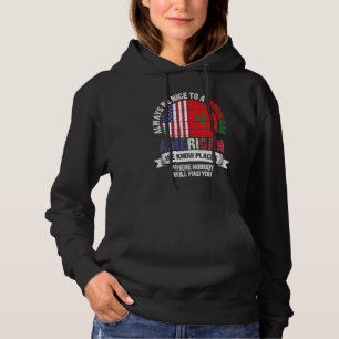 Moroccan American We know Places where Country Mor Hoodie