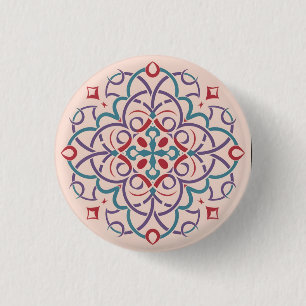 Moroccan Andalusian mosaic 3 Cm Round Badge