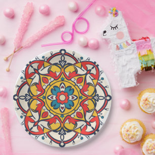 Moroccan Andalusian mosaic Paper Plate