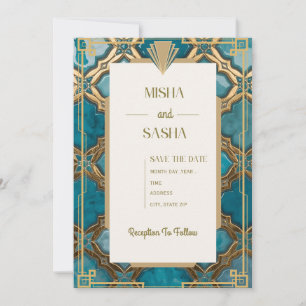 Moroccan Art Deco Wedding Invitation