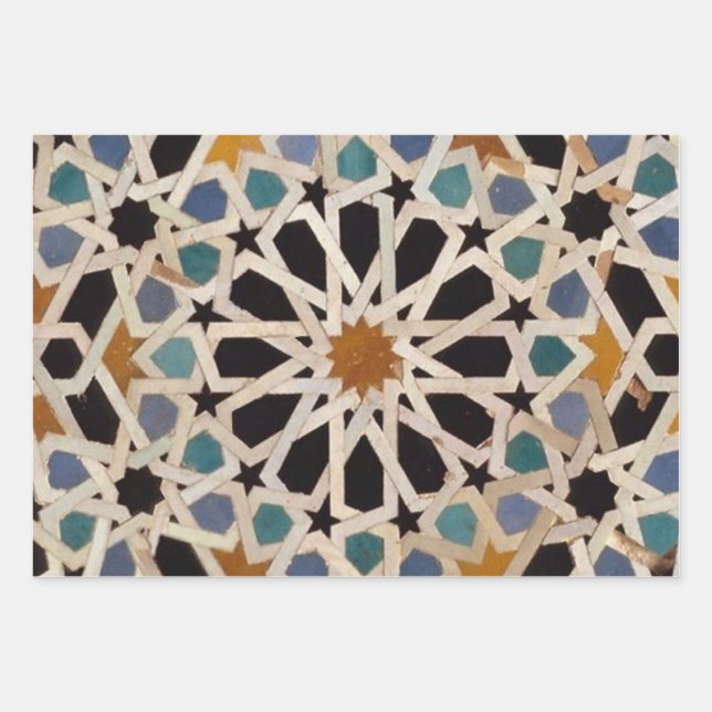 Moroccan art design wrapping paper sheets (Front)