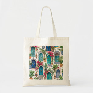 Moroccan Blue Door Garden Tote Bag