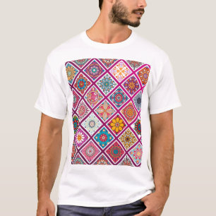 Moroccan Bohemian Mandala Tiles T-Shirt