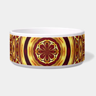 Moroccan Boho Red Gold Abstract Pattern