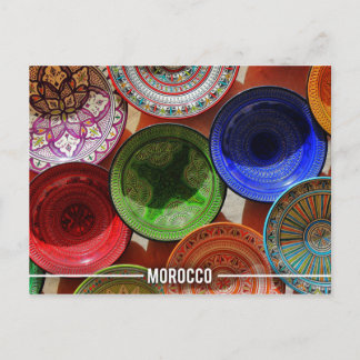 Moroccan Ceramic Plates Postcard