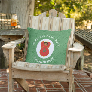 Moroccan Christmas Angel Flag Personalised Cushion