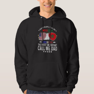 Moroccan Dad Morocco Fathers Day Papa Moroccan Ame Hoodie