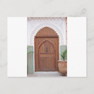 Moroccan door postcard