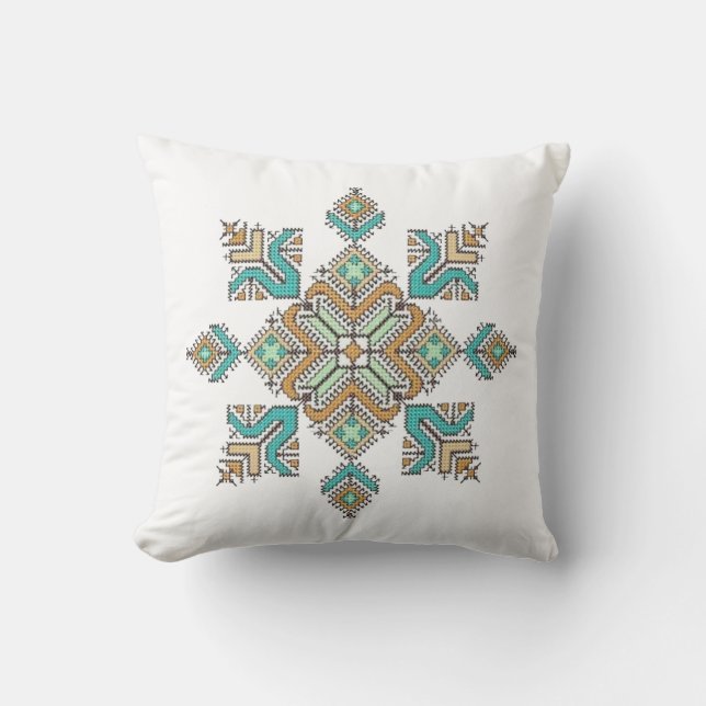 Moroccan Embroidery Star Cushion (Front)