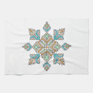 Moroccan Embroidery Star Tea Towel