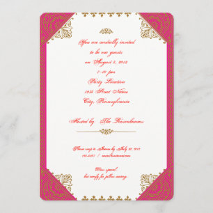 Moroccan Ethnic Theme Birthday Invitation