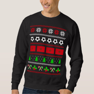 Moroccan Flag Soccer Ugly Christmas Sweater Morocc