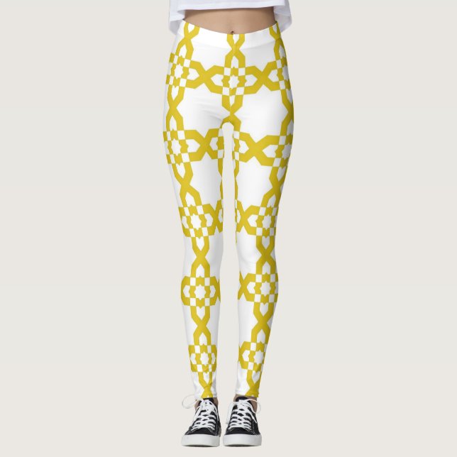 Moroccan Fretwork Leggings (Front)
