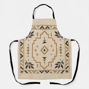 Moroccan Geometric Boho Beige Apron