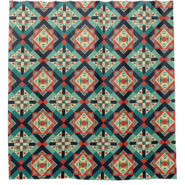 Moroccan Geometric Culture 1 Shower Curtain (Front)