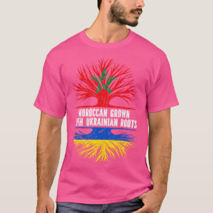 Moroccan Grown with Ukrainian Roots Flag T-Shirt