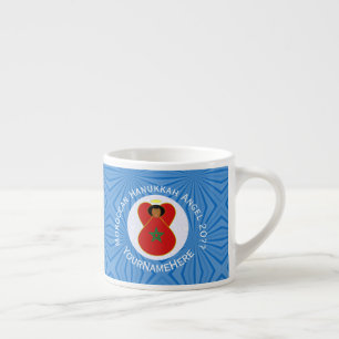 Moroccan Hanukkah Angel Flag Personalised  Espresso Cup