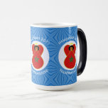 Moroccan Hanukkah Angel Flag Personalised  Magic Mug<br><div class="desc">Magic morphing mug features a Moroccan Flag Angel, dressed in the flag of Morocco, inside a white, fractal circle of squiggly squares. The circle is on a blue fractal background of squiggly squares. Add a name, holiday, and year to personalise your mug as a gift or to add to your...</div>