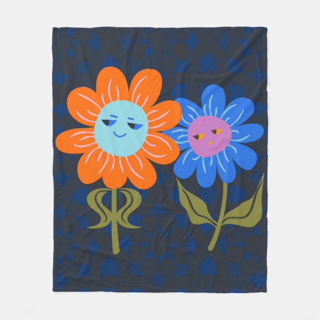 Moroccan Happiness Fleece Blanket (Front)