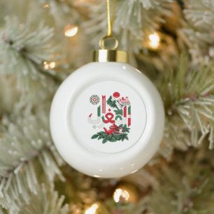 Moroccan Heritage Keychain Morocco Art Key Ring Ceramic Ball Christmas Ornament